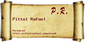 Pittel Rafael névjegykártya